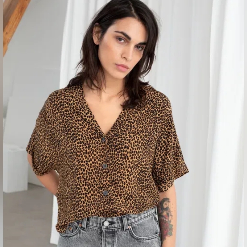 New & Other Stories Leopard Print Shirt 10
